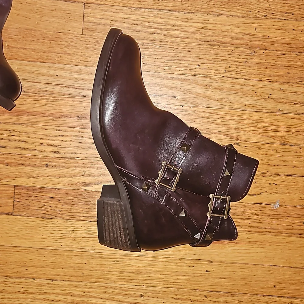 David Tate Women's Dark Brown Ankle Booties with Buckles